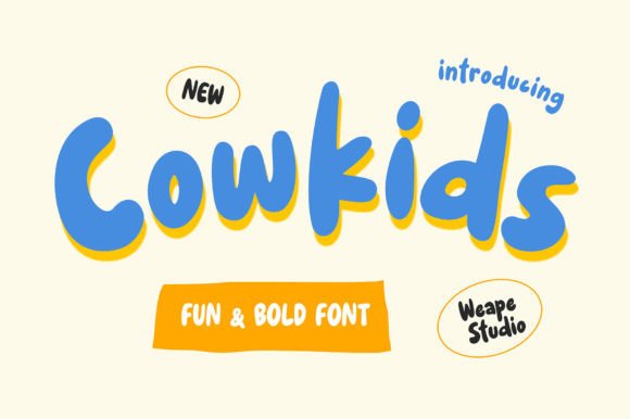 Cowkids Font for Playful Editorial Design