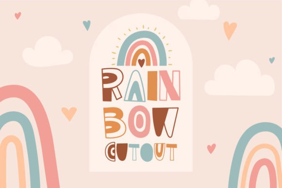 Rainbow Cutout: A Whimsical Display Typeface for Editorial Design